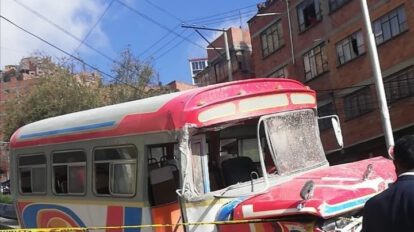 Accidente de micro en La Paz