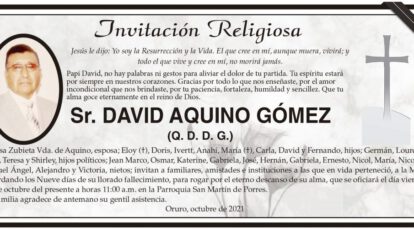 Obituario de David Aquino Gómez