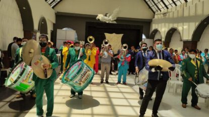 Retreta dominical en la celebración del Carnaval de Oruro