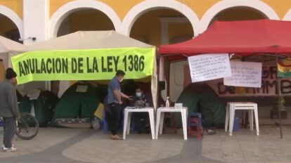Paro de gremiales en Bolivia por la abrogación de la Ley 1386