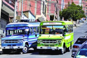 retiro de micros antiguos en La Paz