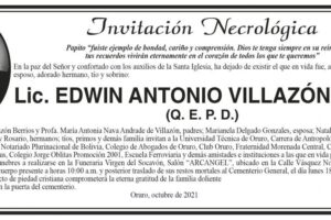 Lic. Edwin Antonio Villazón Nava Q. E. P. D.