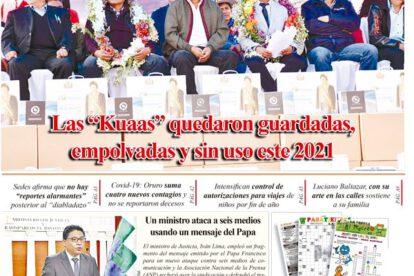 Edición impresa La Patria del 18 de octubre de 2021