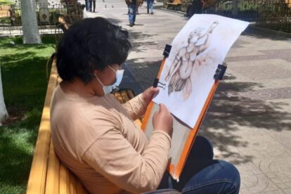 Maratón de dibujo en el Instituto de Formación Artística Bellas Artes Oruro