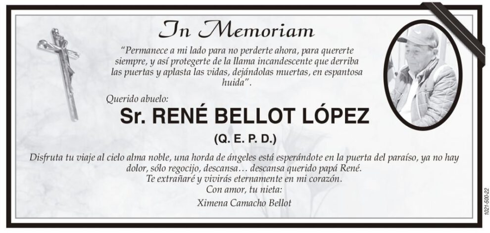 Obituario de René Bellot López
