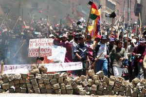Revuelta social en Bolivia