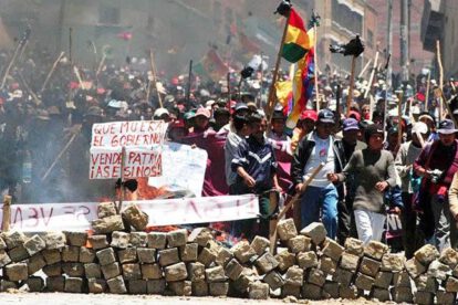 Revuelta social en Bolivia