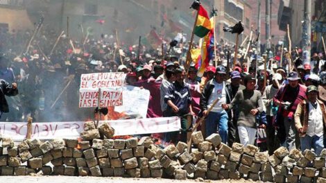 Revuelta social en Bolivia