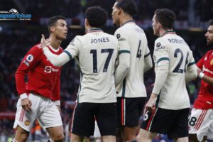 Cristiano Ronaldo tras la derrota del Manchester United ante el Liverpool