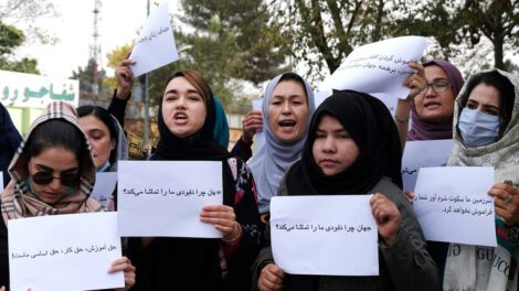 Protestas de mujeres en Afganistán
