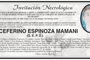 Cefirino Espinoza Mamani Q. E. P. D.