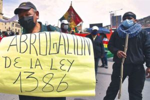 paro indefinido contra la Ley 1386