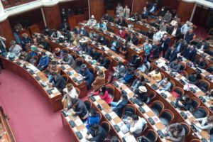 Traslado de sesión de Diputados en el antiguo hemiciclo