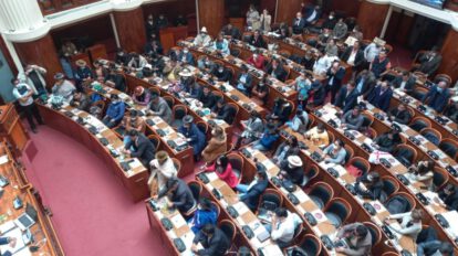 Traslado de sesión de Diputados en el antiguo hemiciclo