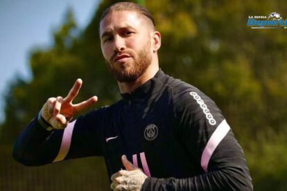 Sergio Ramos entrenando con el PSG