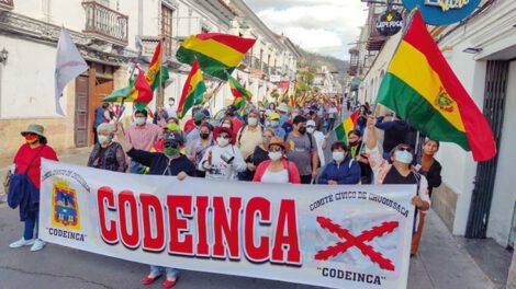 Chuquisaca paro y bloqueos a partir del 12 de noviembre
