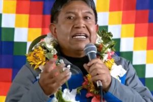 Vicepresidente David Choquehuanca pide movilizarse para defender el proceso de cambio