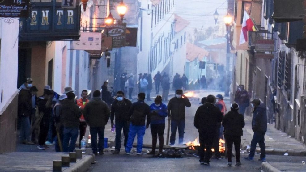 Enfrentamientos en Potosí