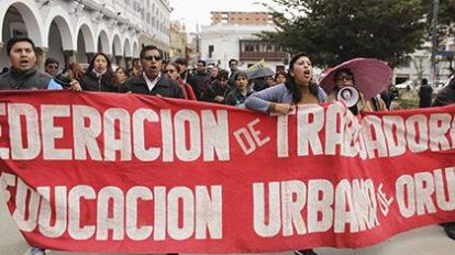 El magisterio urbano de Oruro todavía prevé movilizaciones