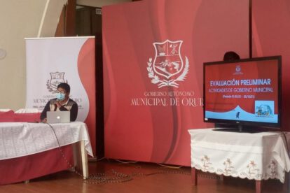 Presentación de informe de la EMAO por Andrés Aruquipa