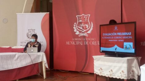 Presentación de informe de la EMAO por Andrés Aruquipa