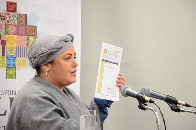 Ministra de Gobierno, Maria Nela Prada, anunció la promulgación de la Ley 1409 que abroga la Ley 1386