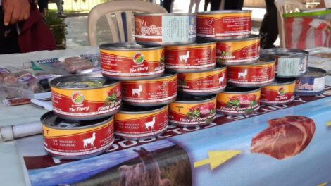 Carne de llama enlatada ofrecida por productores orureños