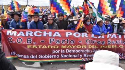 marcha por la Patria en defensa del Gobierno de Luis Arce