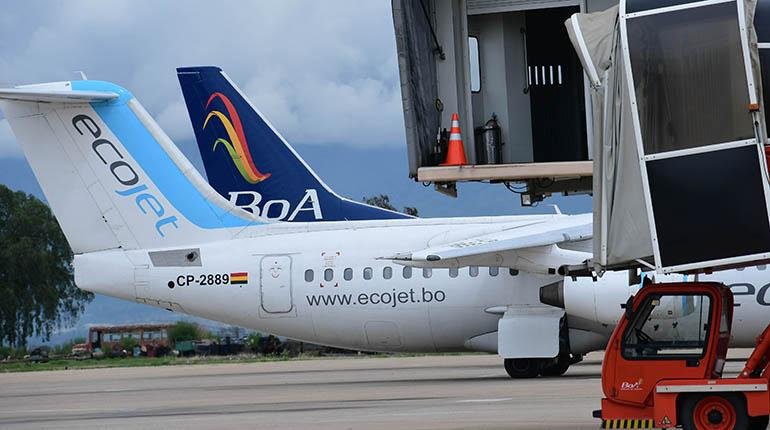 Recuperación pospandemia de la aviación en Bolivia