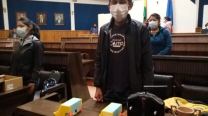 Concurso Internacional de Robótica representado por Víctor Michiga y Laura Misericordia