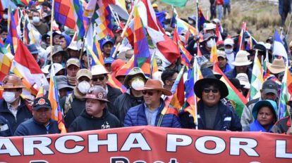 Marcha por la patria con Luis Arce en defensa de la democracia