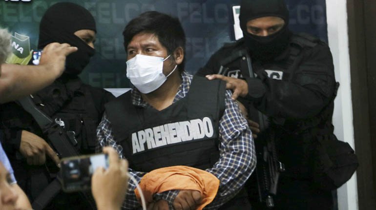Heber Sixto Canaza presentado por la Policía en el caso Las Londras