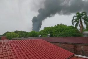 Fuga de combustible provoca incendio en Santa Cruz