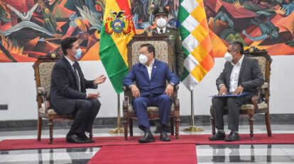 Embajadores presentan cartas credenciales al Presidente Arce