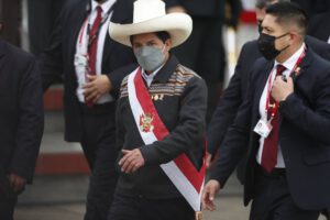 Pedro Castillo en desfile militar por las Fiestas Patrias