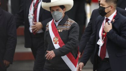 Pedro Castillo en desfile militar por las Fiestas Patrias