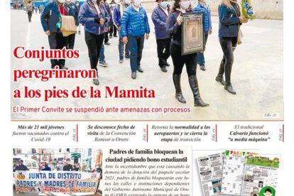 Edición impresa del periódico La Patria