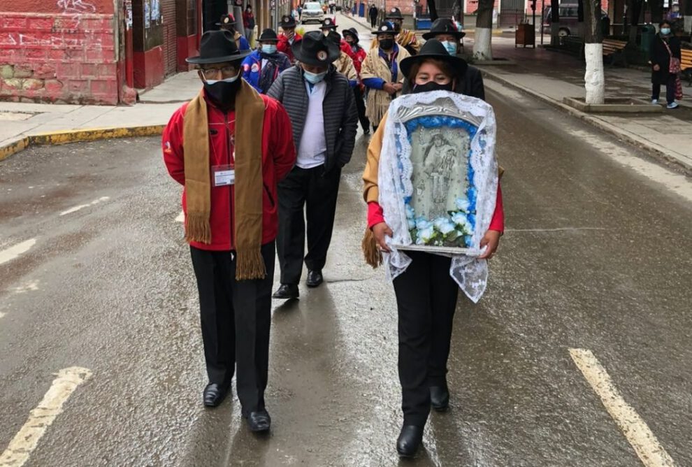 Morenada Zona Norte renueva su fe ante la Virgen del Socavón