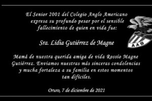 Necrológico de Lidia Gutiérrez de Magne