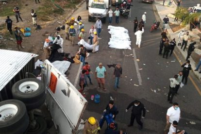 Accidente de migrantes en México