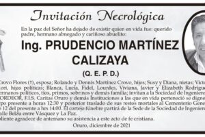 Ing. Prudencio Martínez Calizaya Q. E. P. D.