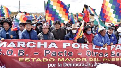 Marcha por la Patria en defensa del Gobierno de Luis Arce Catacora