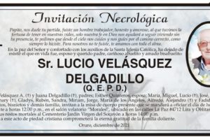 Invitación Necrológica: Lucio Velásquez Delgadillo