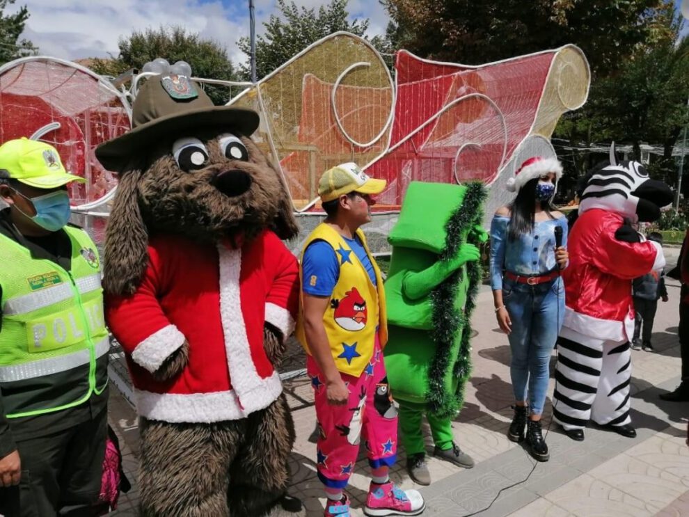 Desfile navideño en Oruro
