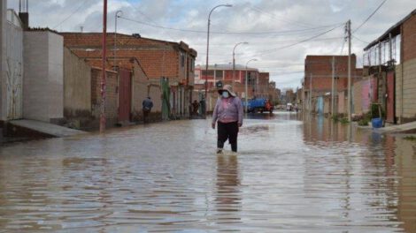 Inundaciones en Oruro tras lluvias