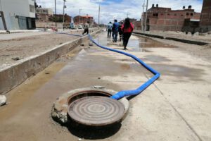 Inundaciones en Oruro tras fuertes lluvias