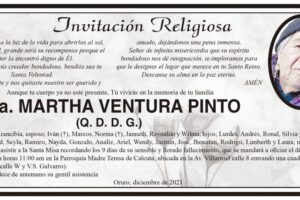 Obituario de Martha Ventura Pinto