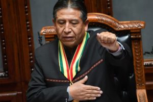 Vacunación de Choquehuanca contra el coronavirus