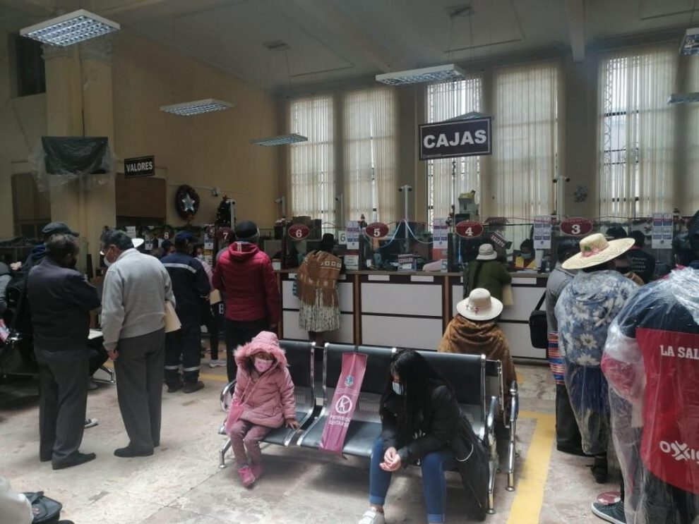 Recaudación de impuestos en Oruro
