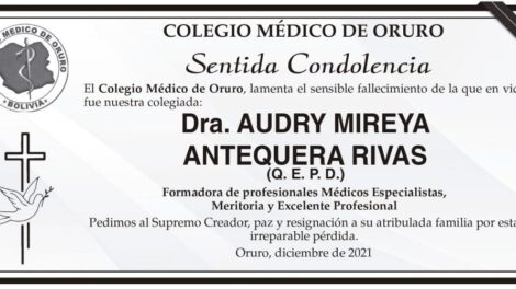 Dra. Audry Mireya Antequera Rivas Q. E. P. D.